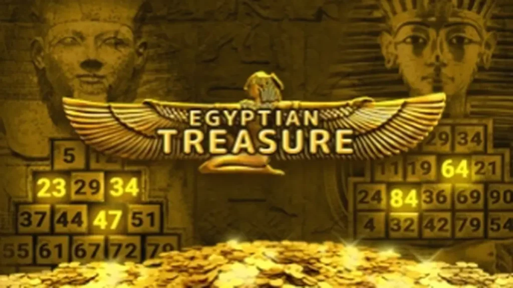 Tampilan visual mesin slot Egyptian Treasure dengan nuansa klasik