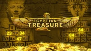 Tampilan visual mesin slot Egyptian Treasure dengan nuansa klasik